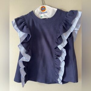 VOY Knit Pullover Top Women's Small Blue Casual Blouse
